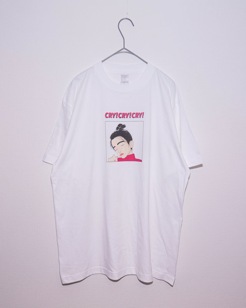 【受注販売】CRY! CRY! CRY! Tシャツ / White
